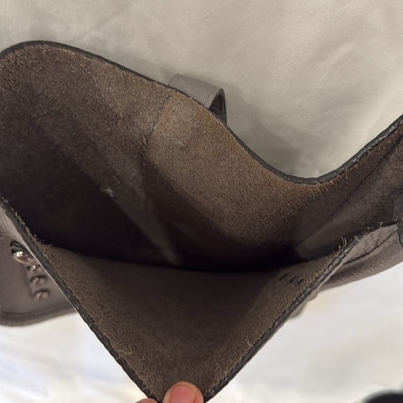 Rebecca Minkoff gray leather crossbody satchel with silver studs - Picture 3 of 8